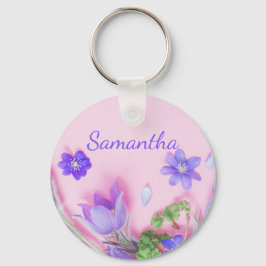 Chaveiro Personalized Floral Keychain | Blue Wildflowers 