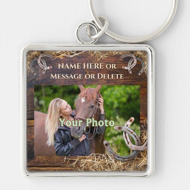 Chaveiro Personalized Gifts for Horse Lovers, Horseshoe (Frente)