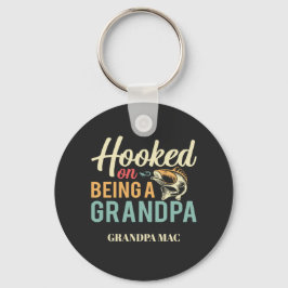 Chaveiro Personalized Hooked on Being a Grandpa