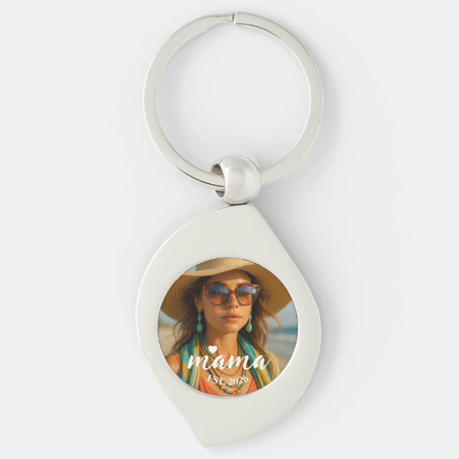Chaveiro Personalized Mama Est Year Custom Gift For Mommy (Frente)