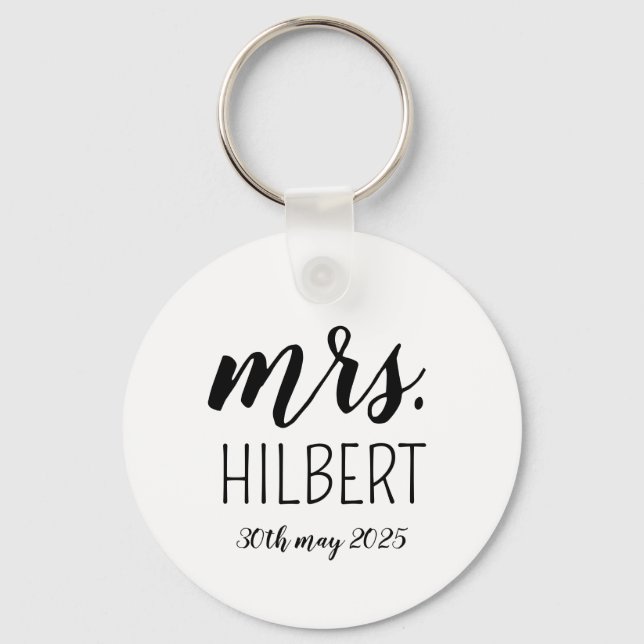 Chaveiro Personalized Mr and Mrs weeding party– Custom Wedd (Frente)