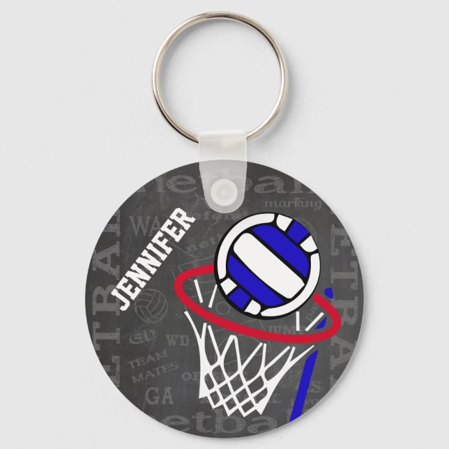 Chaveiro Personalized Netball Keyring (Frente)