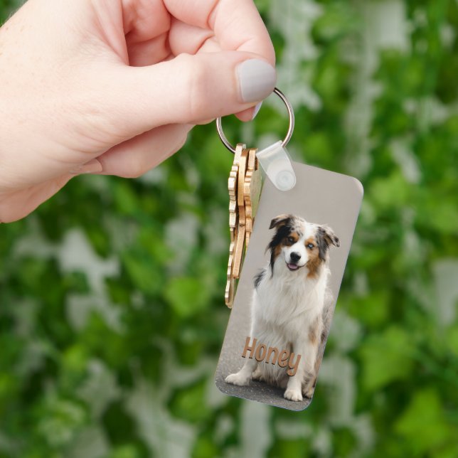 Chaveiro Personalized Pet Photo Dog Lover Name Keepsake  (Mão)