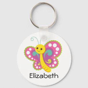 Chaveiro Personalized Pink Butterfly