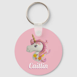 Chaveiro Personalized Pink Unicorn Keyring