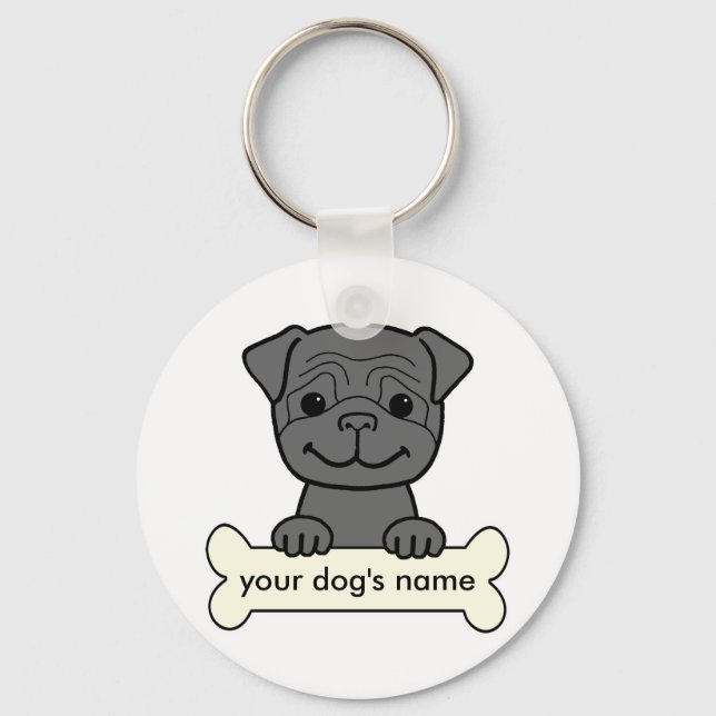 Chaveiro Personalized Pug (Frente)