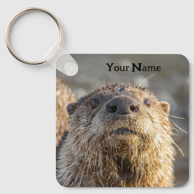 Chaveiro Personalized River Otter Keychain - Add Your Name (Frente)