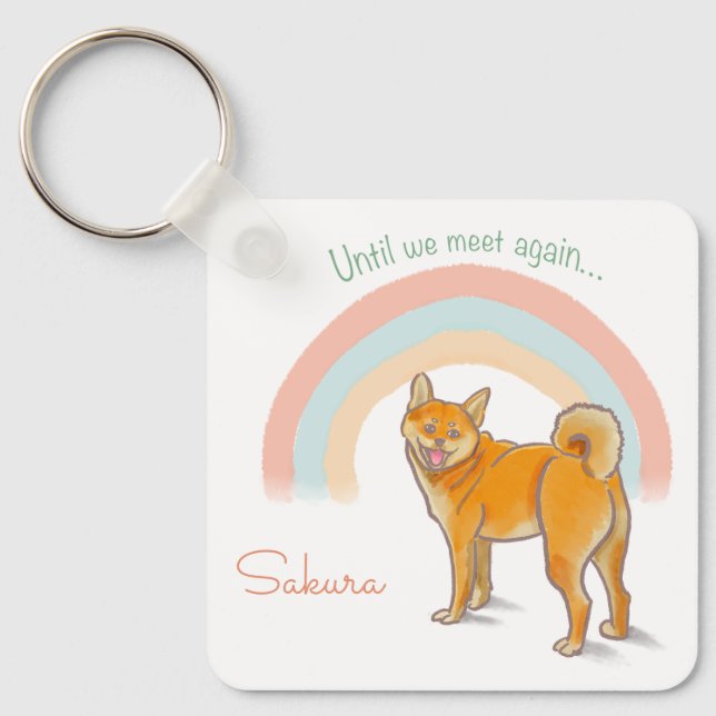 Chaveiro Personalized Shiba Inu Keychain – Name & Photo (Frente)