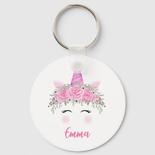 Chaveiro Personalized Unicorn Keychain With Pink Name