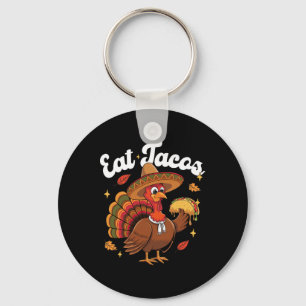 Chaveiro Peru Divertido Come Taco Vegano Dia de Ação de Gra