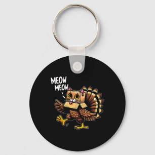 Chaveiro Peru Feliz Dia de Ação de Graças Gato Mia Homens M
