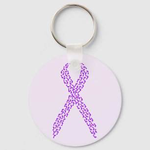 Chaveiro Pés roxos da fita da consciência