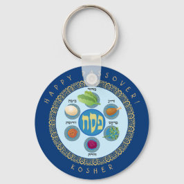 Chaveiro Pesach Seder Kosher seis comidas diferentes de pas