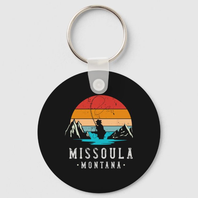 Chaveiro Pesca com Mosca Missoula Montana  (Frente)