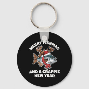 Chaveiro Pesca De feliz E Arma De Pesca De Crappie De Ano N