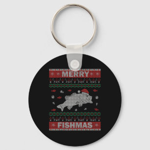 Chaveiro Pesca de suéter de Natal Feio Feliz F
