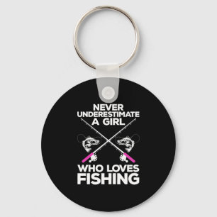 Chaveiro Pesca legal para mulheres isca de peixe pescador