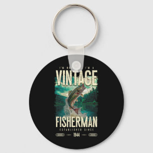 Chaveiro Pescador de Truta Vintage Engraçado Aniversário de