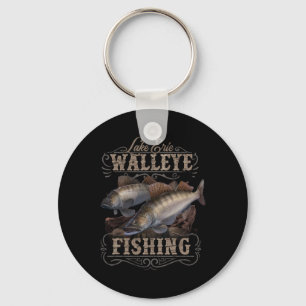 Chaveiro Pescador de Walleye do Lago Erie