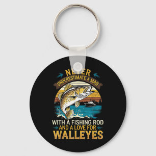 Chaveiro Pescador Pescador Nunca Subestime Um Homem Walleye