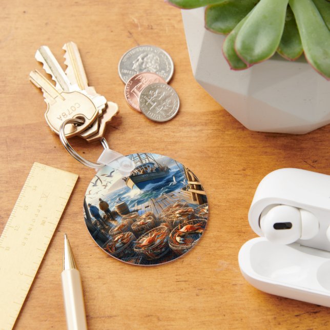 Chaveiro Pescadores De Colheita De Crepúsculos Que Recolhem (Mesa)