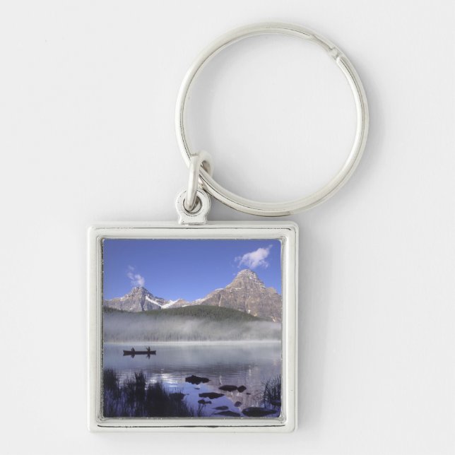 Chaveiro Pescadores em canoa no Waterfowl Lake, Banff (Frente)