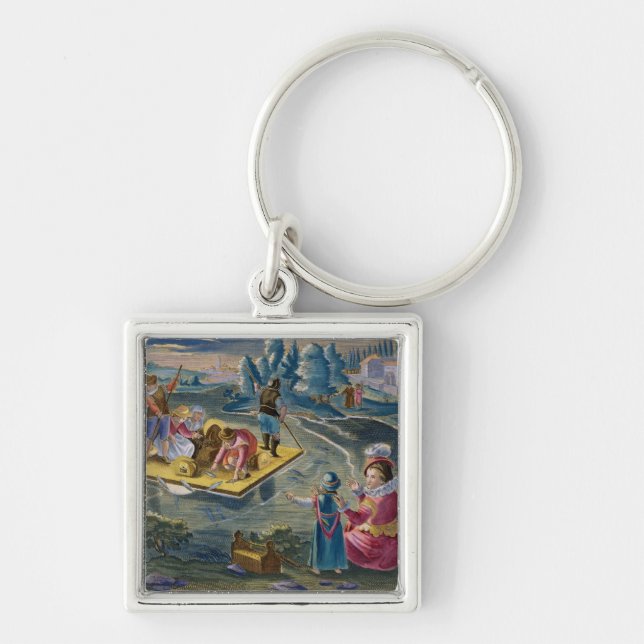 Chaveiro Pescando em um lago na noite, chapeie 101 'de (Frente)