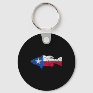 Chaveiro Pescaria de Boca Pequena Bandeira do Texas