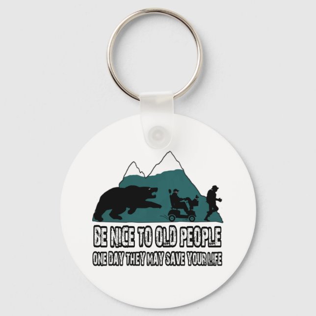 Chaveiro Pessoas velhas e engraçadas (Frente)