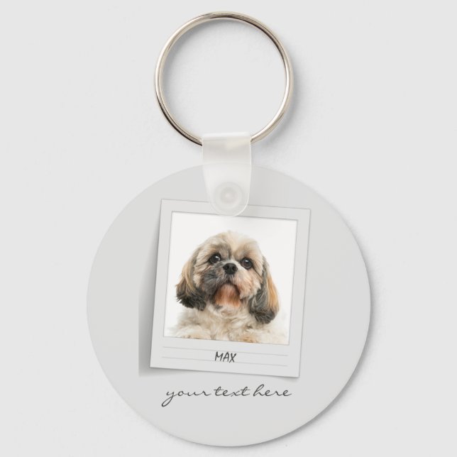 Chaveiro Pet Birthday Foto Correspondente Personalizado (Frente)