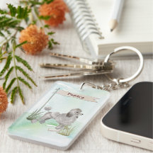 Pet Dog de Poodle da Cinza de Nome Personalizado