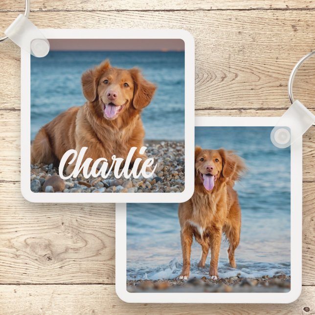 Chaveiro Pet Fotografia Personalizada do Pet Lover do Cão (Criador carregado)