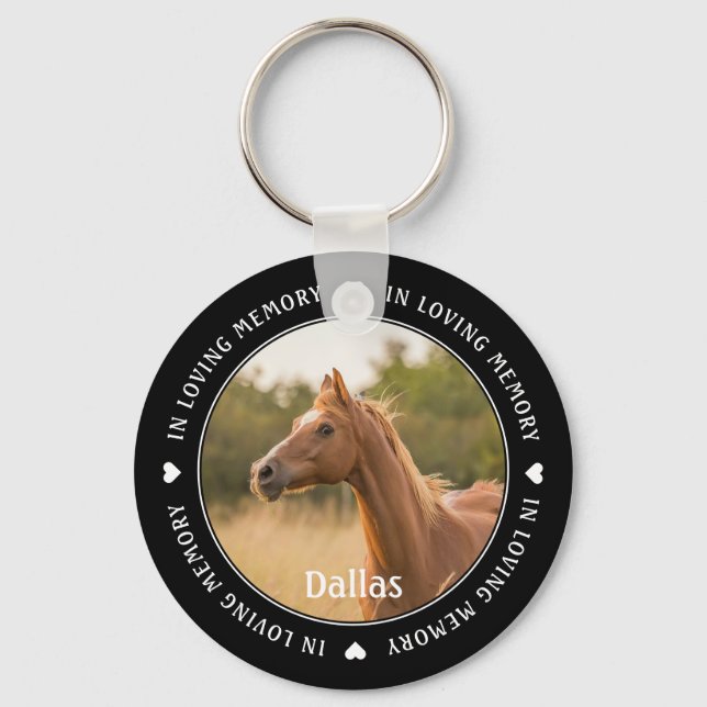 Chaveiro Pet Memorial Photo Horse (Frente)