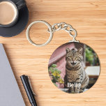 Chaveiro Pet Photo Cat Lover Personalizado<br><div class="desc">Pet Photo Cat Lover Personalizado</div>