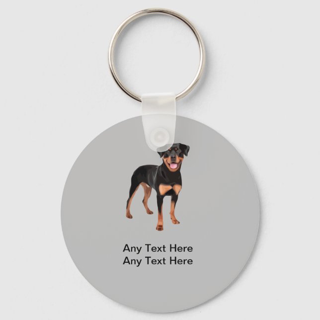 Chaveiro Pet Theme Rottweiler Dog (Frente)