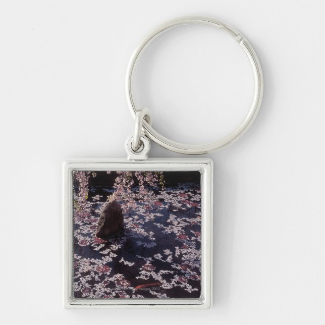 Chaveiro Pétalas que flutuam na lagoa de peixes (Frente)