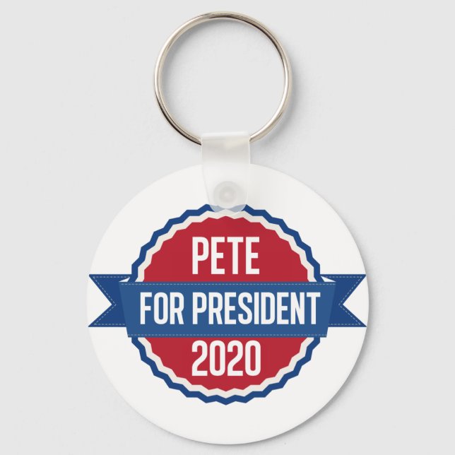 Chaveiro Pete Buttigieg para o Presidente 2020 (Frente)