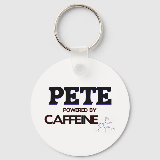 Chaveiro Pete Powered by Caffeine (Frente)