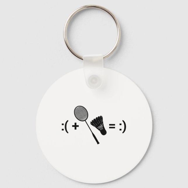 Chaveiro Peteca Amor Raquete Esporte Badminton  (Frente)