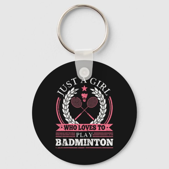 Chaveiro Petiscos de Badminton Badminton Feminino  (Frente)