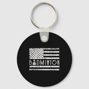Chaveiro Petiscos Patrióticos Americanos de Badminton EUA B