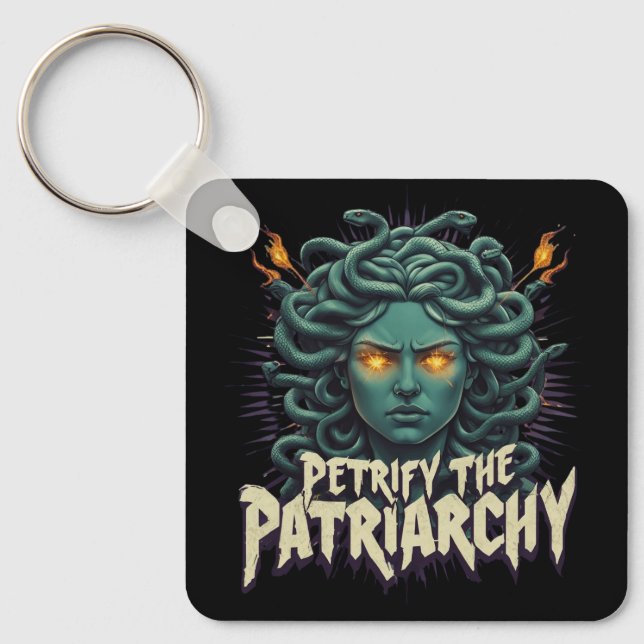 Chaveiro Petrificar o Patriarcado Medusa Empoderamento (Frente)