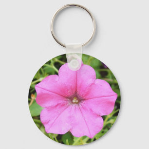 Chaveiro Petúnia cor-de-rosa bonito