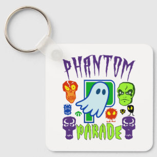 Chaveiro Phantom parade spooky design do crânio fantasma