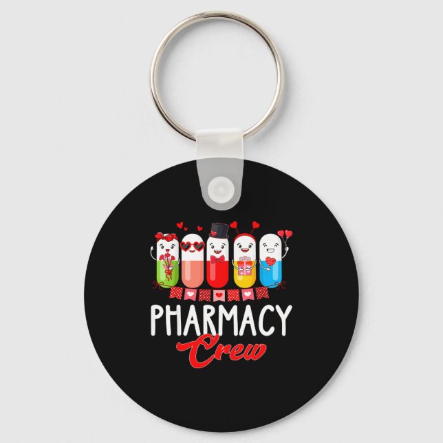 Chaveiro Pharmacy Crew Nurse Valentines Day Pharmacist Tech (Frente)