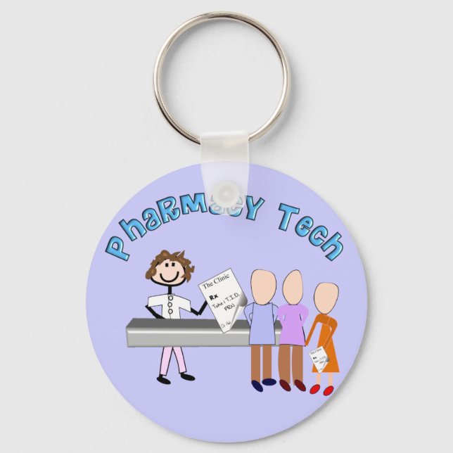 Chaveiro Pharmacy Tech Gifts Stick People Design (Frente)