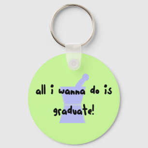 Chaveiro PharmD (estudante da farmácia) "quer graduar-se "