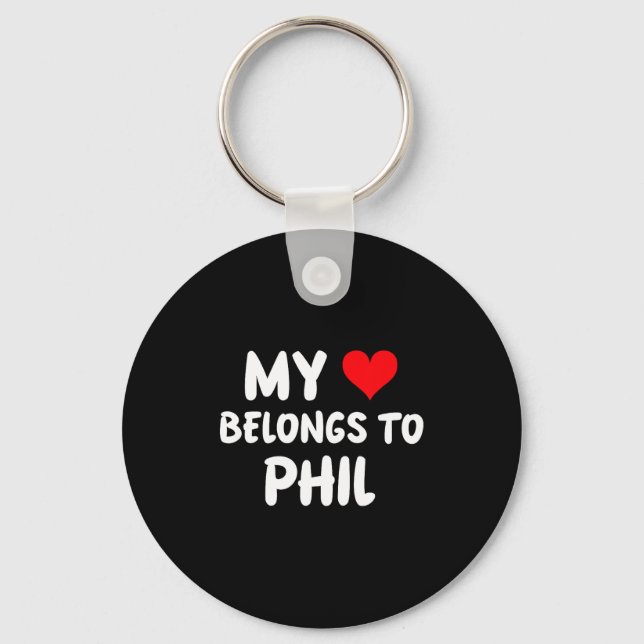 Chaveiro Phil - My Heart Belongs To Phil - Love  (Frente)