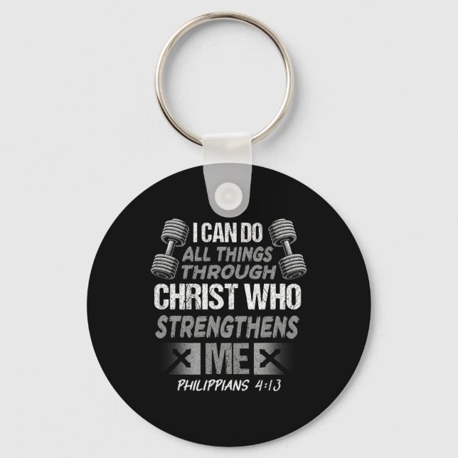 Chaveiro Philippians 413 Christian Jesus Bodybuilding Weigh (Frente)