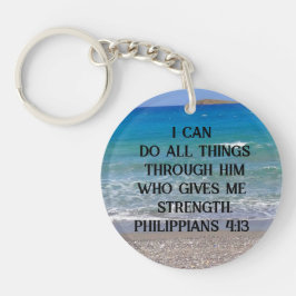 Chaveiro Philippians 4:13 Verso De Bíblia Personalizado Em 